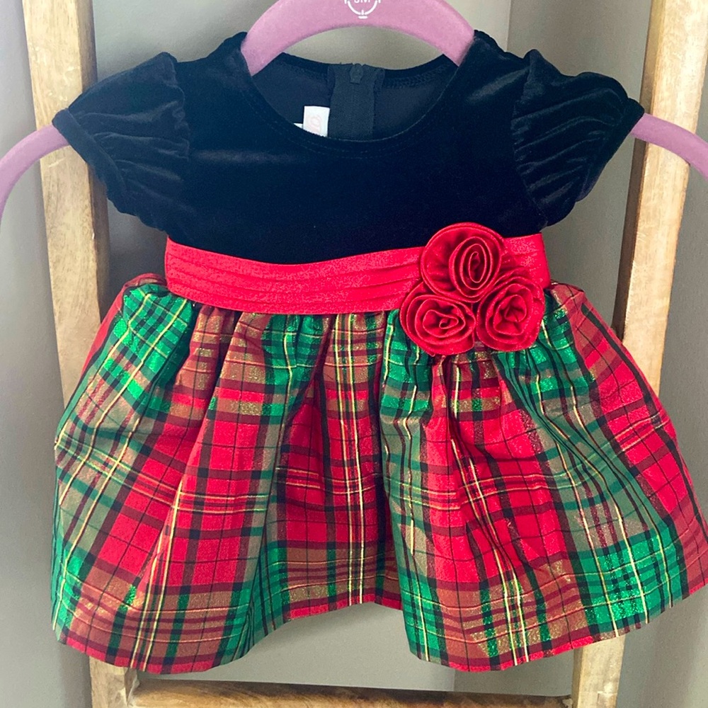 Bonnie Baby Christmas dress size 0-3months..no panties.